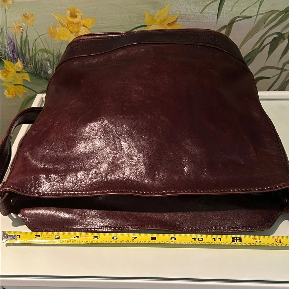 Vintage Marino Orlandi Large Rich Brown Leather Shoulder/Bucket Bag